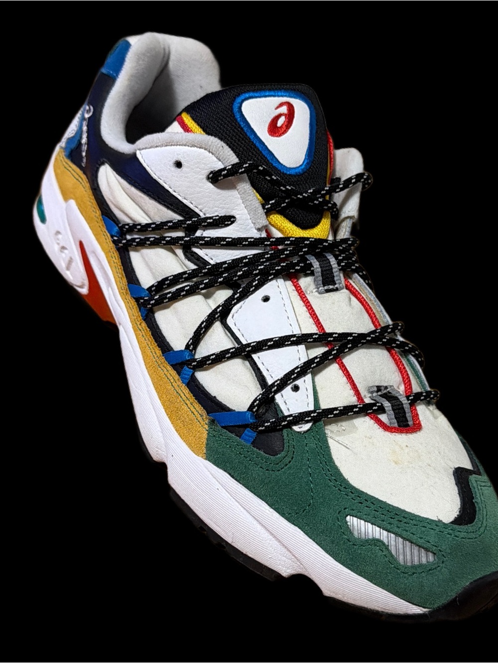 Asics Multicolor GEL-KAYANO 5 Retro Runner - Green, White, Yellow, Blue, Red